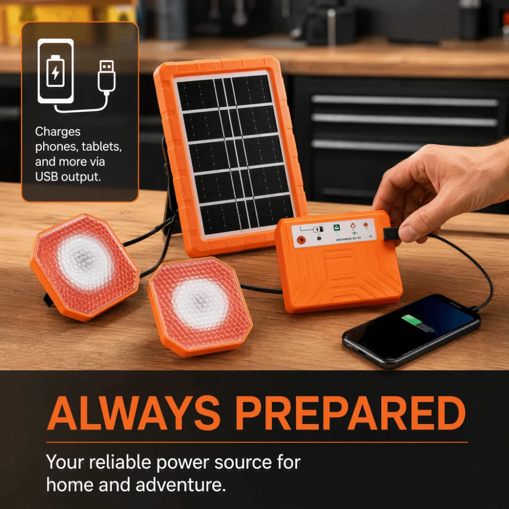 Portable Solar Power Station DIY Accessories Recyclable Solar Energy Storage System Type-C Charging Port 2W Solar Panel