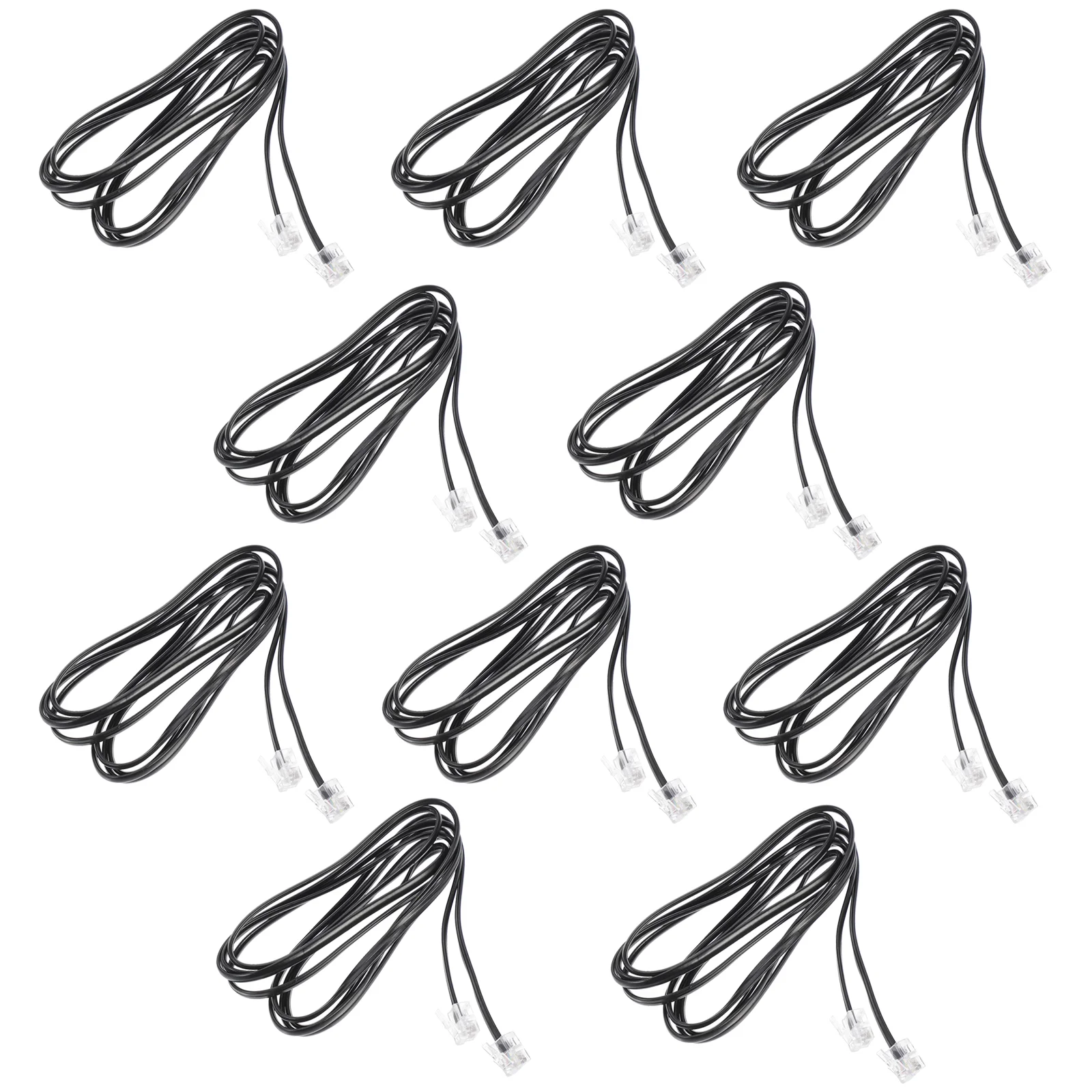 10 PCS Four Core Telephone Line Landline Cable Wire Accessories Connecting Cord for RJ11 Plug