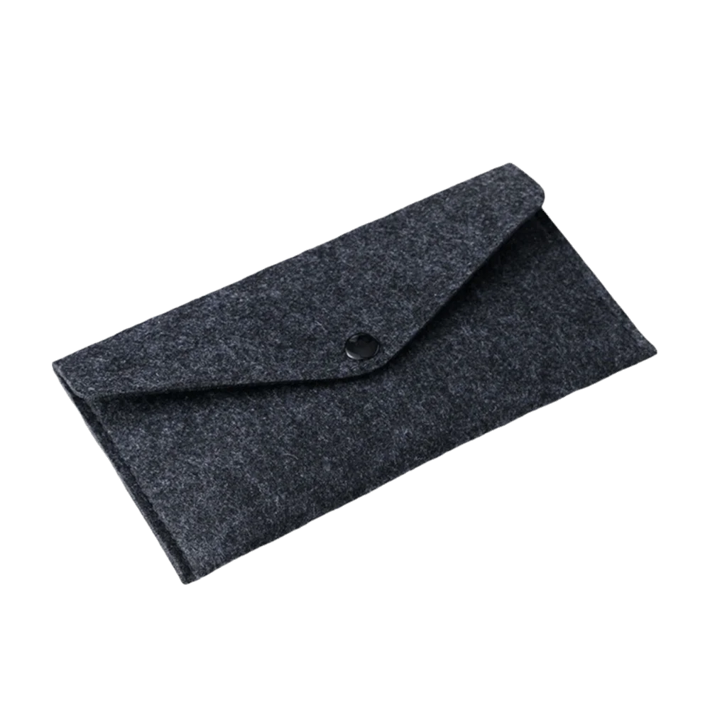 New PVC Lining Felt Phone Pocket Bill Compartment Buckle Closure Coin Purse Lightweight Change Purse Slim Card Wallet
