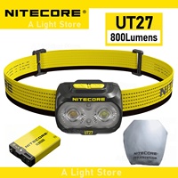 NITECORE UT27 800 lumens NEW Headlamp Dual Beam Headlight Running powerful headlamp Flashlight Camping headlamp
