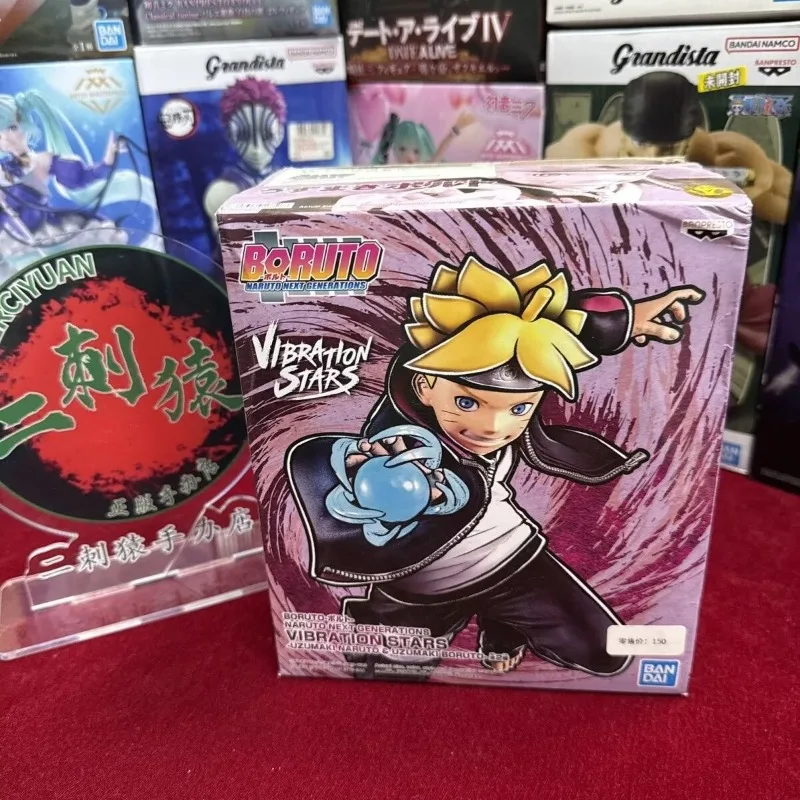 BANDAI Original VIBRATION STARS BORUTO NARUTO NEXT GENERATIONS Uzumaki Boruto Figura de Anime Modelo Presente de Aniversário
