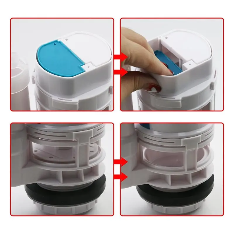 A25F-Dual Flush Valve Replacement For Two-Piece Toilets 9.84 Inch Height(From Top To Black Washer) Toilet Tank Parts