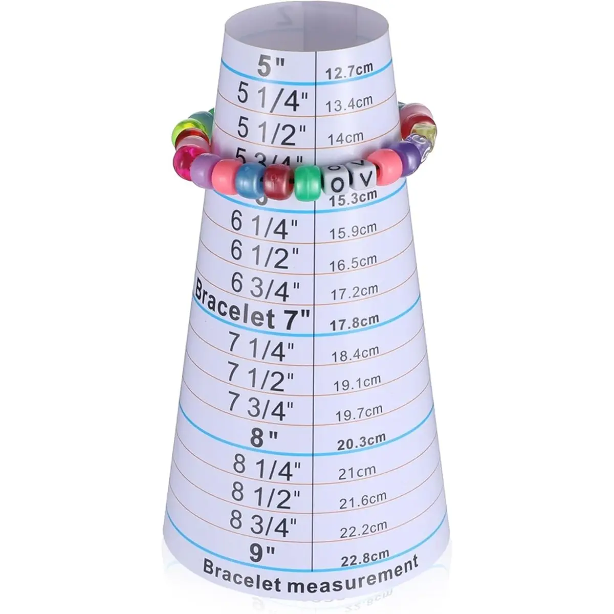 HHTL 2 Pcs Bracelet Mandrel and Bracelets Sizer Measuring Tool Bracelet Sizers Wrist Size Measure Tool for Jewelry Necklace
