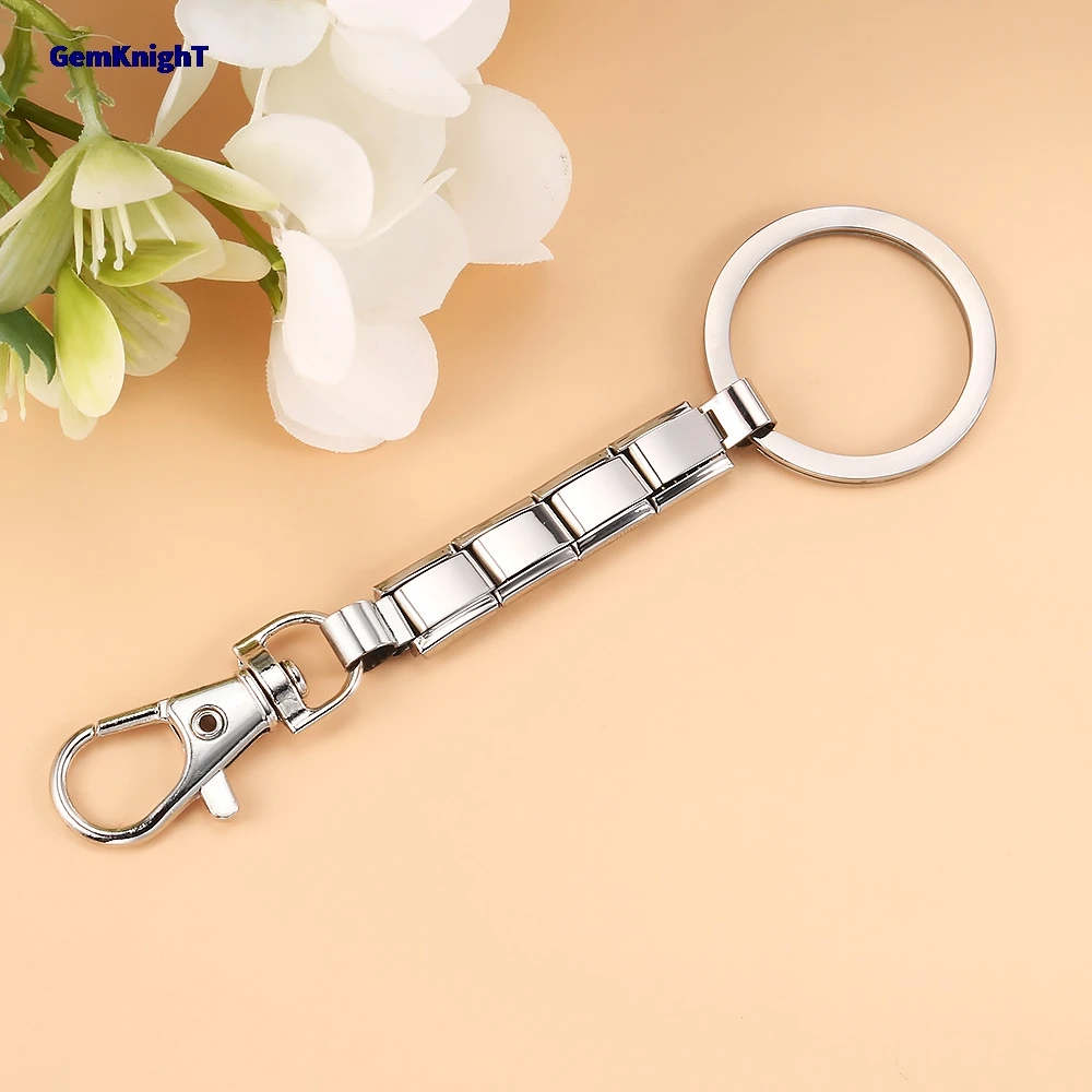 GemKinght Einfacher zarter Schlüsselanhänger, bunt, abnehmbarer italienischer Charm, 9 mm, Verbindungsherstellung, DIY, Damen, Herren, Geschenke, Schmuckzubehör – Detail 7