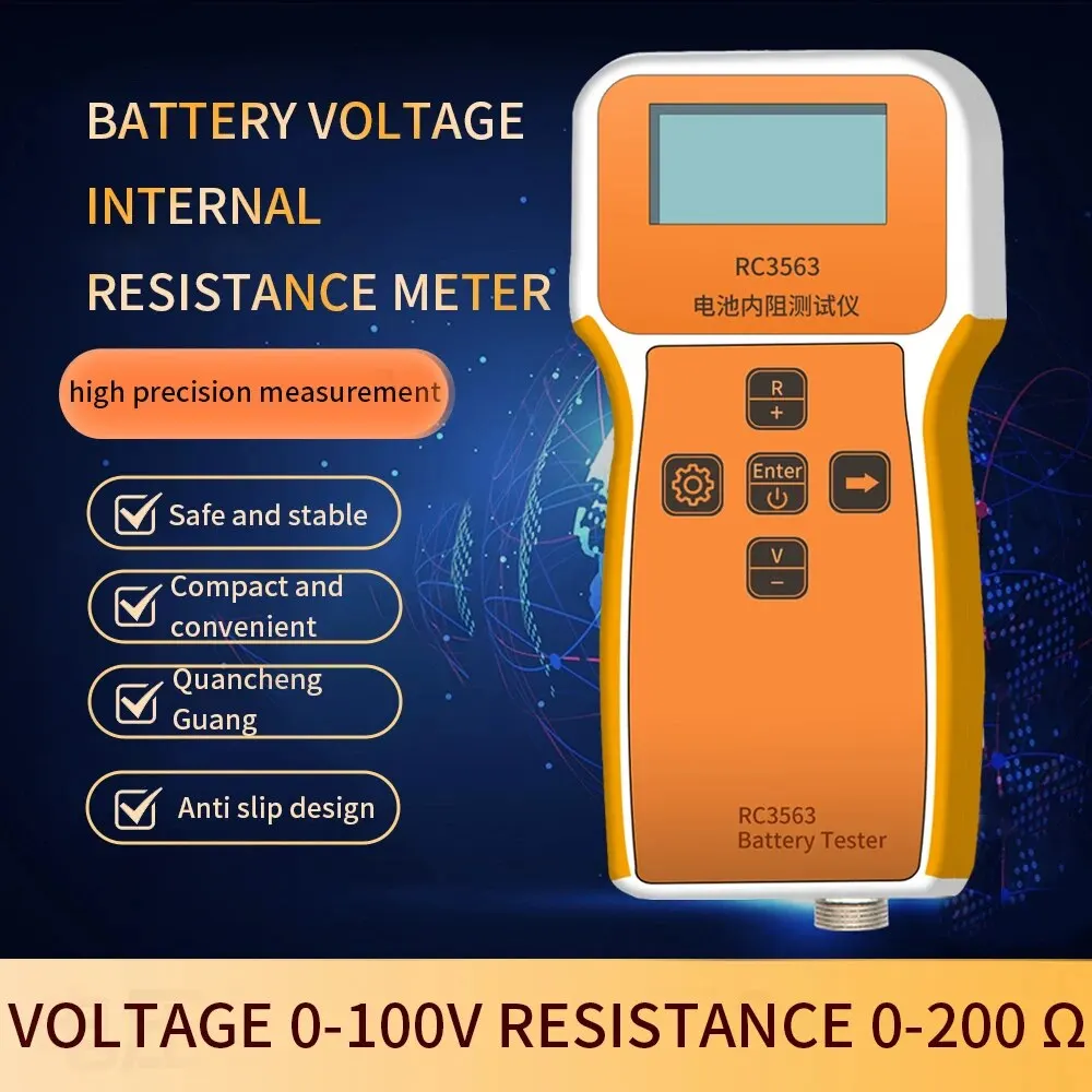 Sonda di fascia alta RC3563 Rilevatore di resistenza interna ad alta precisione Tester per batterie per auto al litio acido al litio AC a quattro