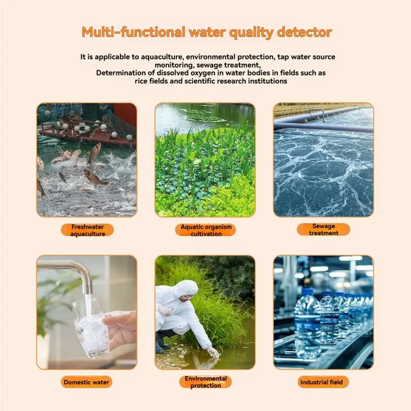 Floating Dissolvod Oxygen Meter Digital Dissolved Oxygen Meter Aquaculture Water Quality Tester Oxygen Contents Detector