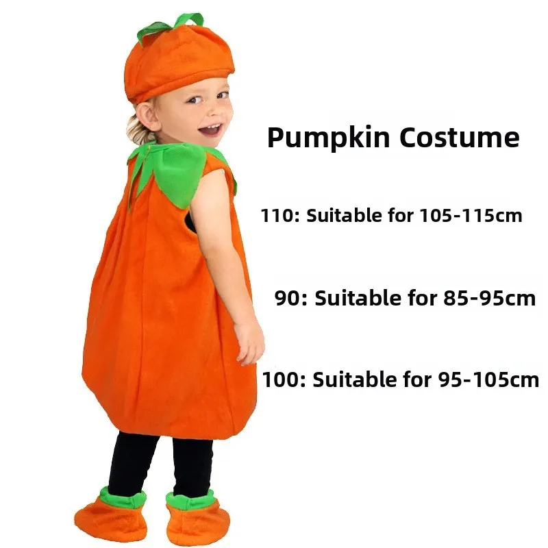 loween Cosplay Costume Children's Performance Pumpkin Outfit Boys Girls Dr up Clothes Stage Performance Traditional Chi...