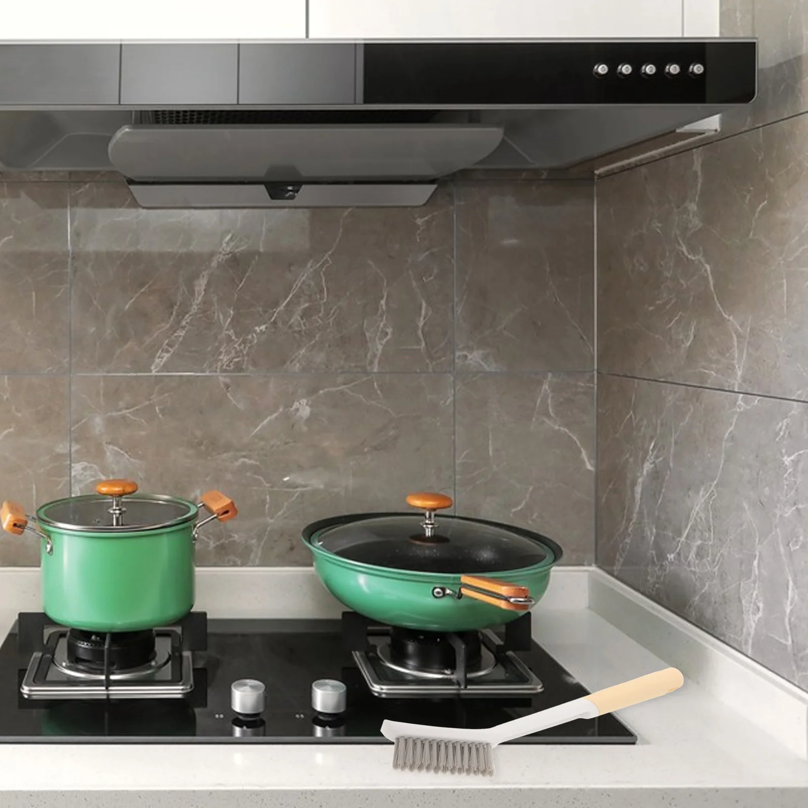 

2pcs Cleaner Cleaning Brush Copper Wire Nylon for Stove Grill Brush Oven Grill Fryer Countertop Gas Hole Unclog