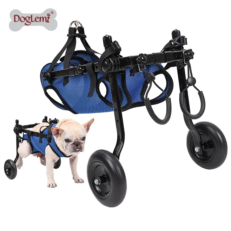 

Pet Products Manufacturer Light Weight Easy Assemble Adjustable Pet Dog for Disabled Hind Black Legs Walking