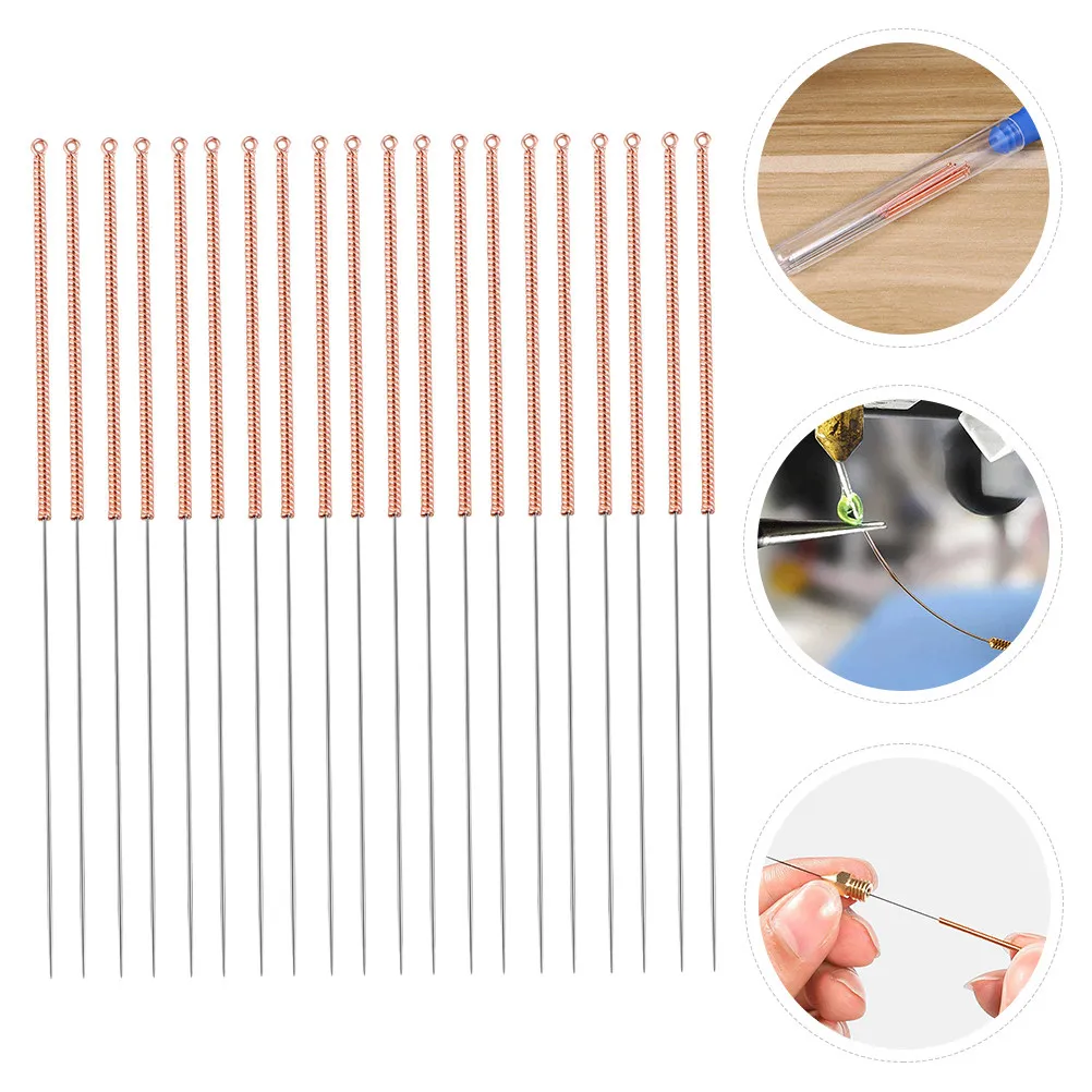 20Pcs Professional Grade Stainless Steel Cleaning Needles for 3D Printer Nozzle Deep Cleaning Clog Removal and Long Term