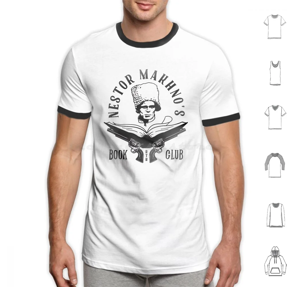 Nestor Makhno'S Book Club-Black Version T Shirt Cotton Men Women Diy Print Nestor Makhno Makhnobook Book Black