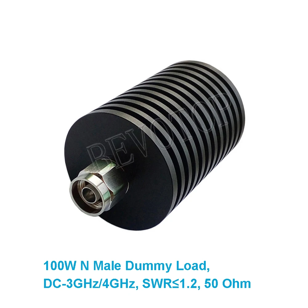 100W 3GHz/4GHz 50Ohm N Male Plug Connector RF Coaxial Termination Dummy Load Nickel Plated RF Accessories