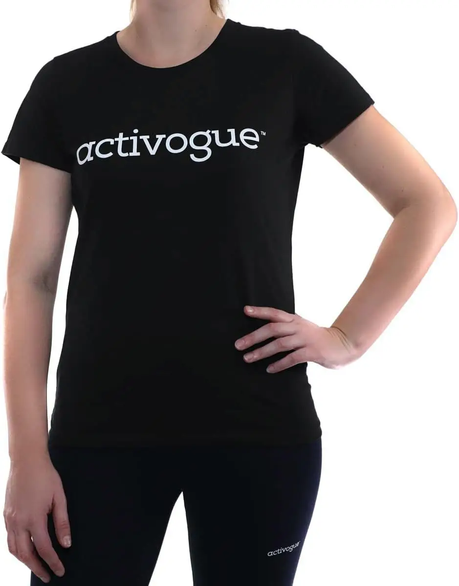 Activogue Women's Crew-Neck, Short Sleeves, 100% Organic Cotton, Made in USA T-Shirt.