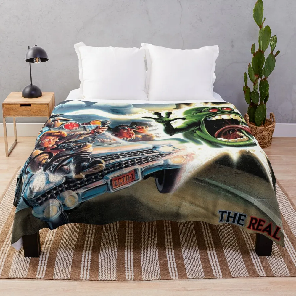 The Real Ghostbusters Classic Artwork Throw Blanket Bed covers Extra Large Throw Hairy Decorative Sofas Blankets