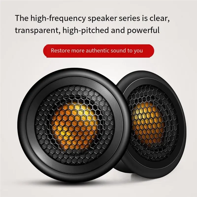 1Pair Car Tweeter Audio Modification Titanium Film Universal