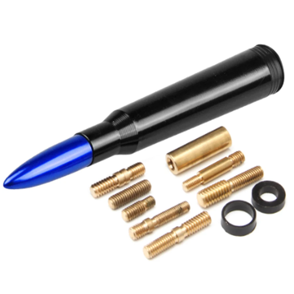 Aluminium Car SUV 50 Caliber Bullet Antenna For Dodge Ram Ford F150 Raptor CRV RAV4 JEEP Antenna Bullet Short Kit