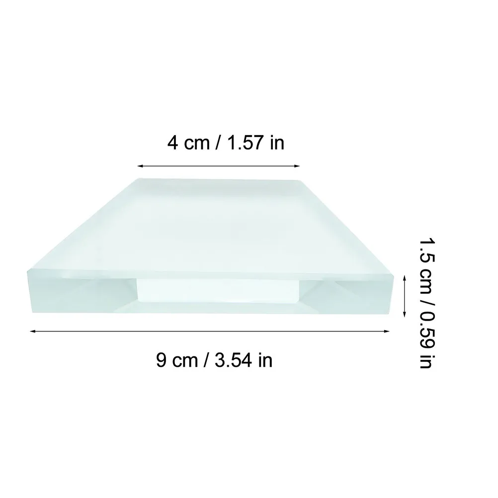 2Pcs Optical Glass Bricks Trapezoidal Shape Physical Learning Materials for Refractive Index Measurement Middle School Teaching