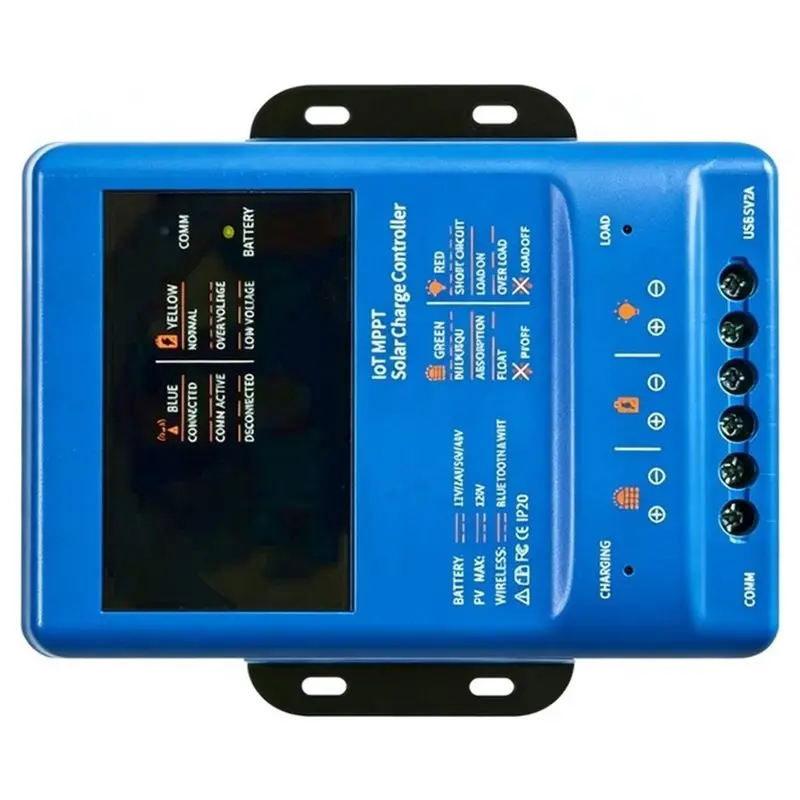ABYN-MPPT Solar Charge Controller 30A Wifi APP Remote For 12V 24V 36V Lithium Acid For Battery Panel System