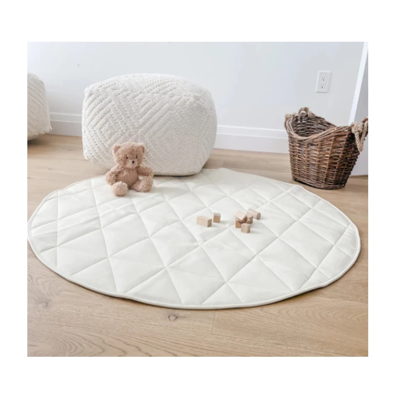 Quilted silk cotton filler soft cushion infant activity game mat