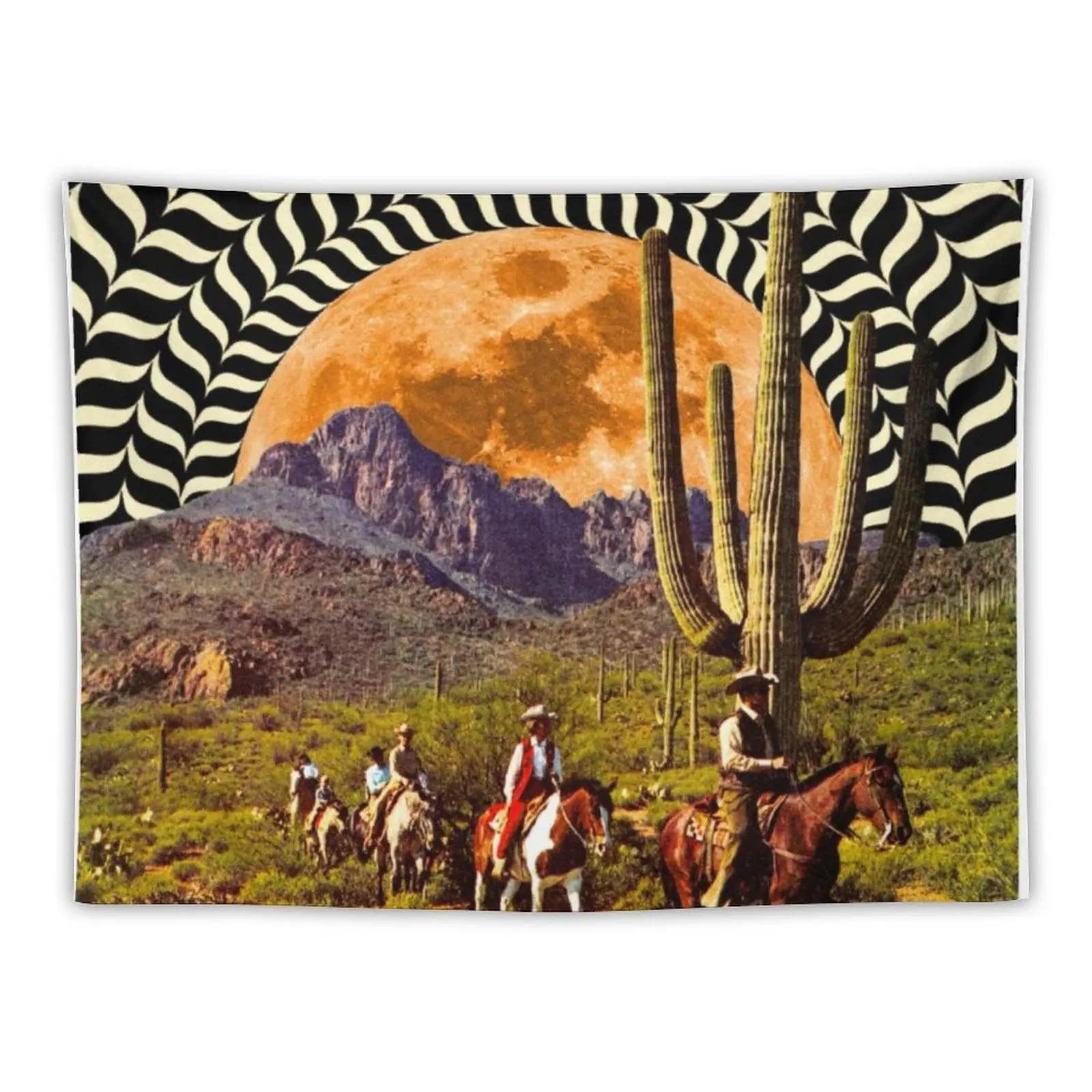 

Illusionary Cowboys Tapestry Room Decoration Korean Style Wallpapers Home Decor Wall Deco