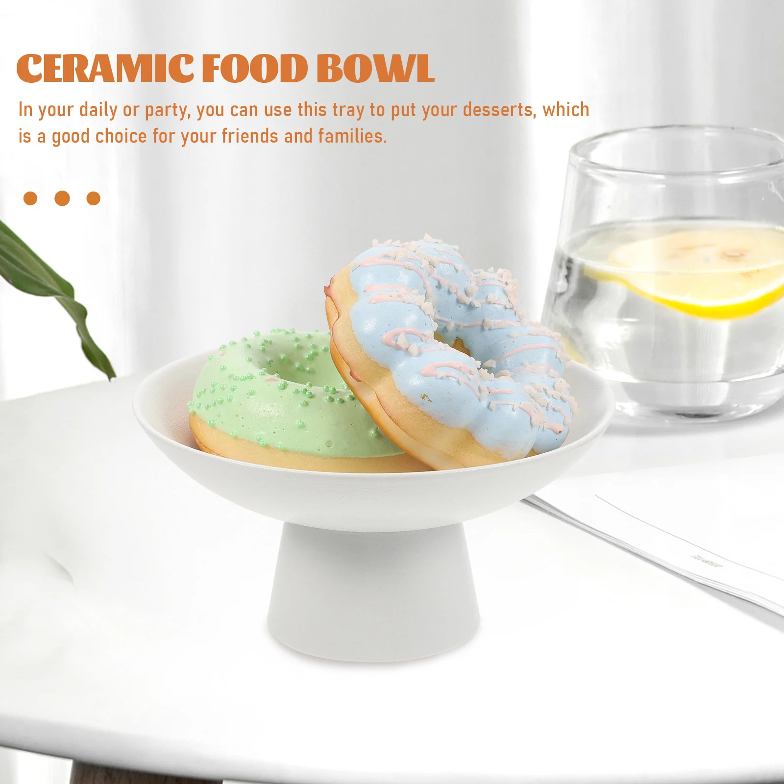 Ceramic Fruit Bowl Cup Holder Snack Tray Dried Gift Bowls for Kitchen Counter Containers Small Cups Basket