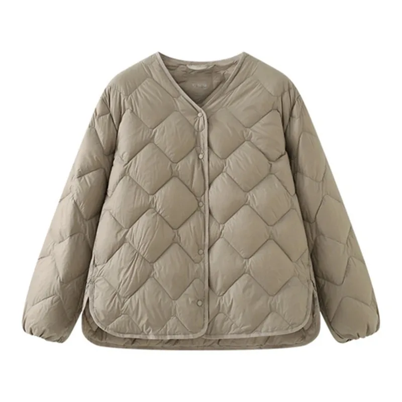 Top Grade Winter 90% White Duck Down Women Ultra Light Jackets Fashion Korean Female Diamond Warm Lighteight O-neck Coat