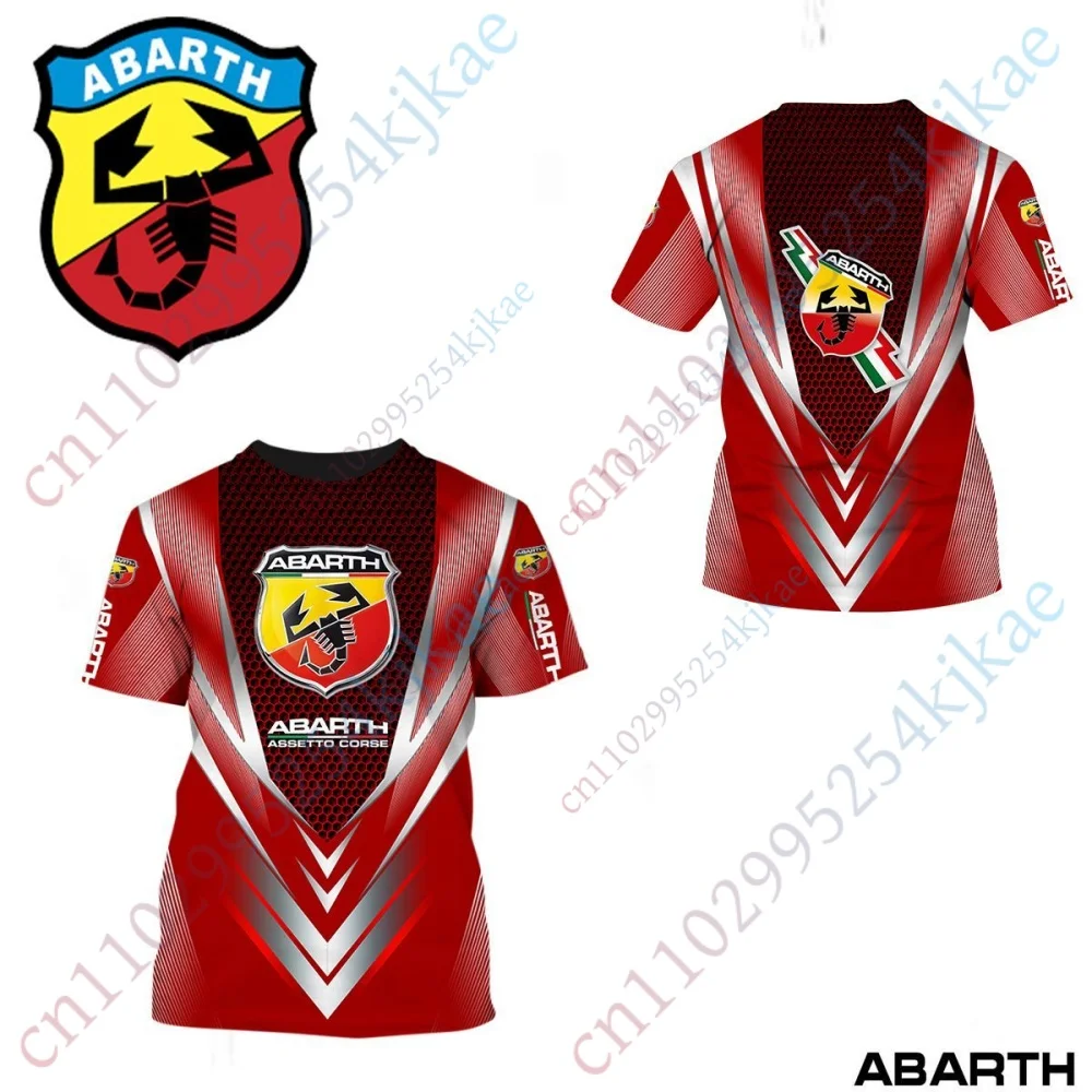 

New Abarth T-shirts Men's Clothing Streetwear Men's Clothing Casual Oversized Tshirt Anime Short Sleeve Quick Drying T Shirt Top