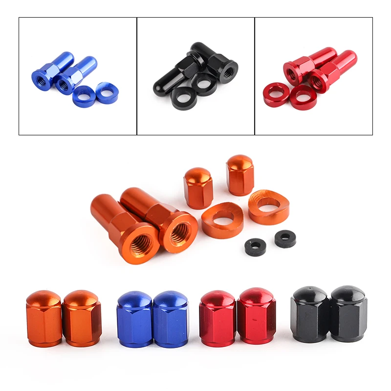 Motocross Valve Cap Dirt Bike Rim Lock Nuts Bolts Spacer For EXC XC SXF TE TC FE CRF CR YZ YZF WR KLX KX RR RMZ50CC-550CC