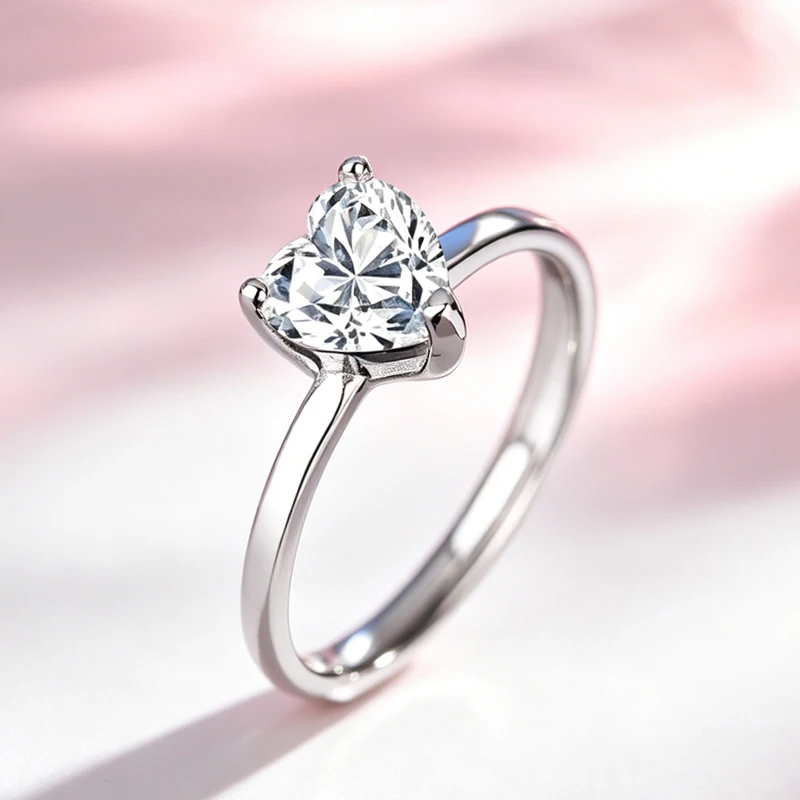 100 % echte Moissanit-Halskette mit Anhänger im Princess-Schliff und GRA-Zertifikat. Hochzeitsschmuck für Damen aus S925-Sterlingsilber. Exquisiter Schmuck – Detail 12