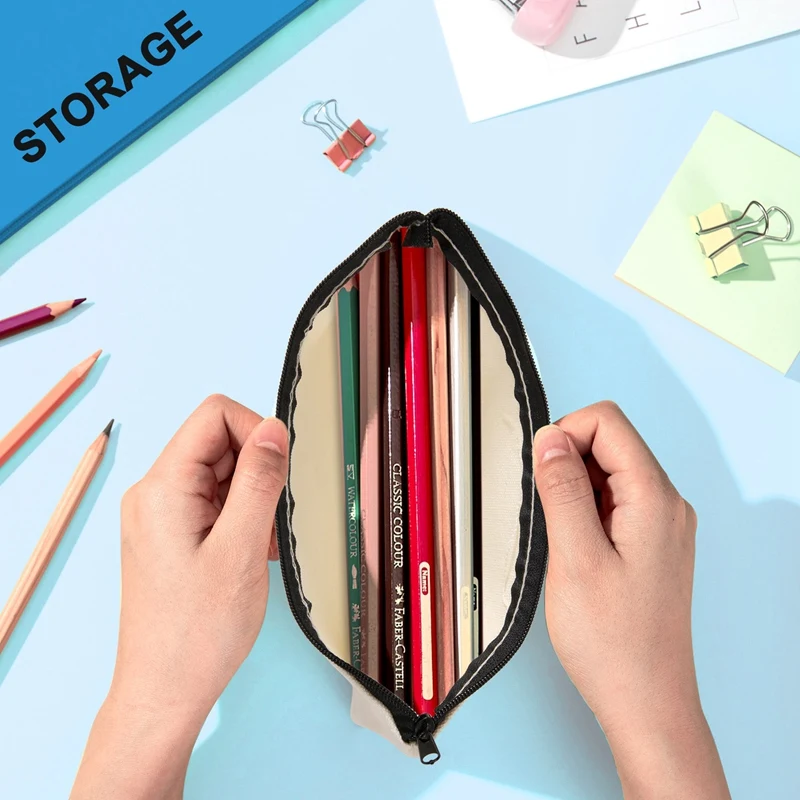 40Pcs Canvas Zipper Bag Pencil Case Cosmetic Bag Blank Bag DIY Craft Bag Cosmetic Bag Cosmetic Bag DIY Craft School-A69M