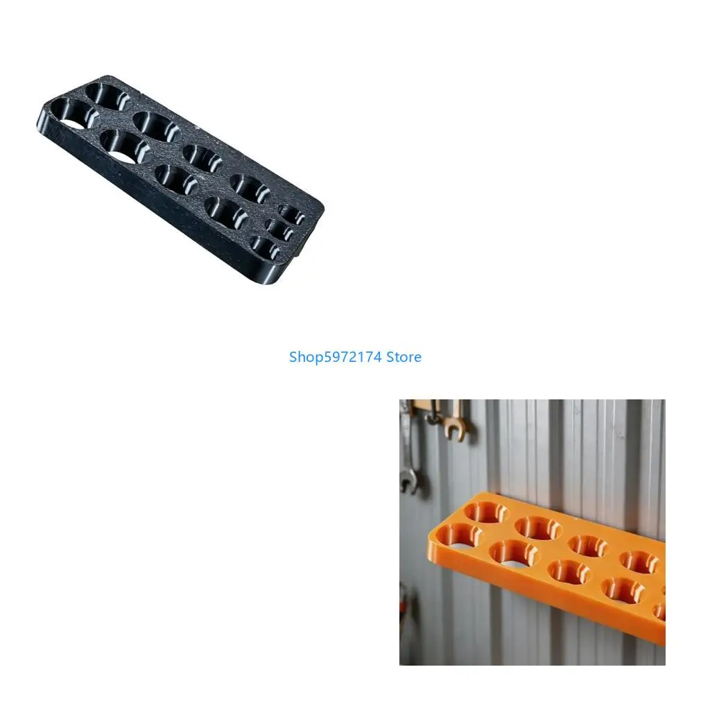 Y3NB Garage Wall Storage Rack for Socket Extensions, Multi-Hole Plastic Base 12cm x 4cm for Repair Area Arrangement