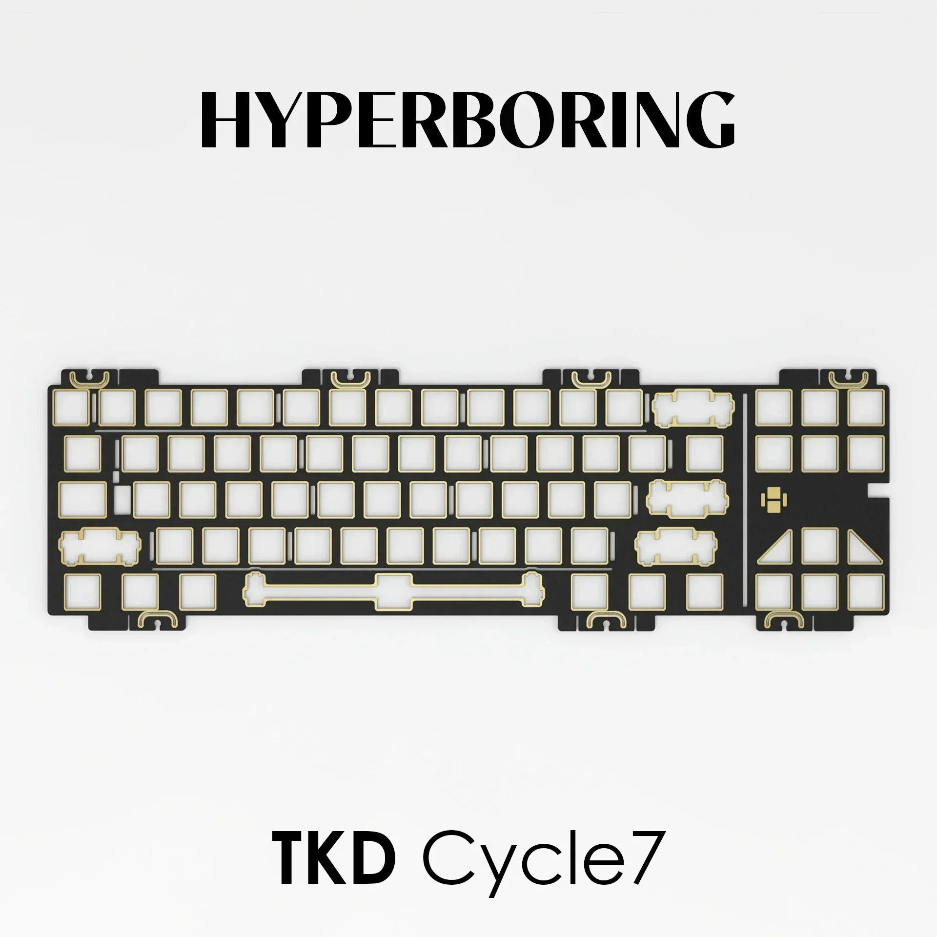 TKD Cycle7 toetsenbordplaat PP PC FR4 Aluminium (op printplaat gemonteerd en plaat gemonteerd) Cycle70