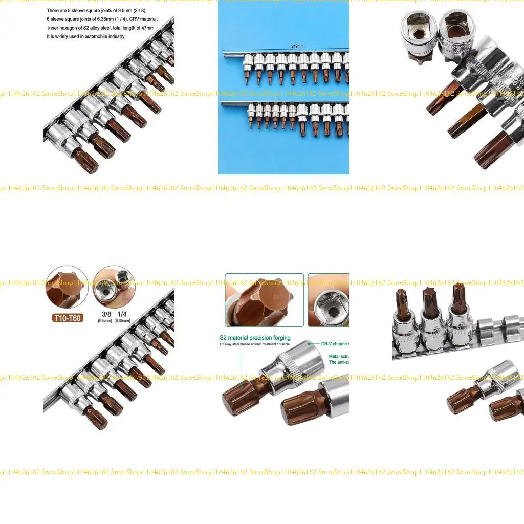 

Q2Q4 11pcs Socket Chrome Vanadium Steel Wrenches Nut Driver Drill Bit Sleeve Tool