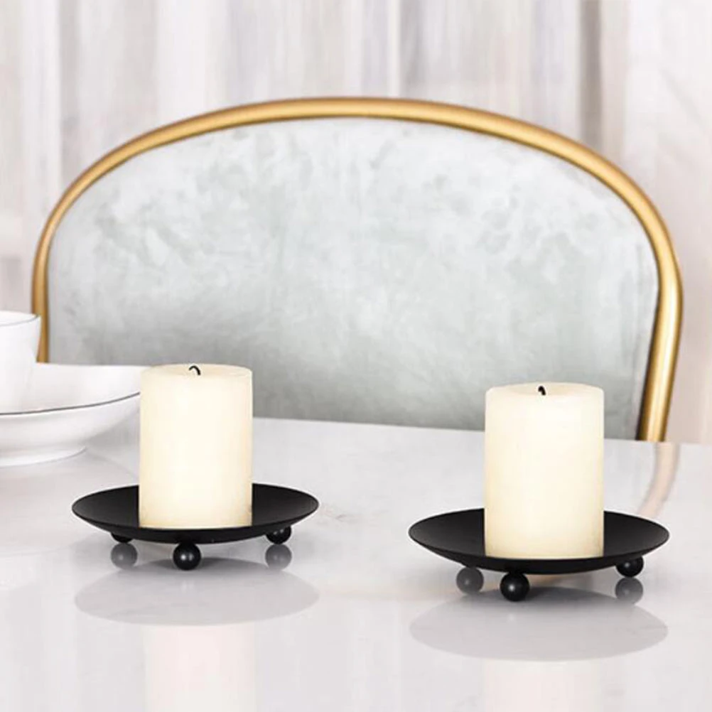 

Iron Art C Holder Simple Design Material Wedding Decor Pillar C Plate Tabletop Adornment Home Decoration