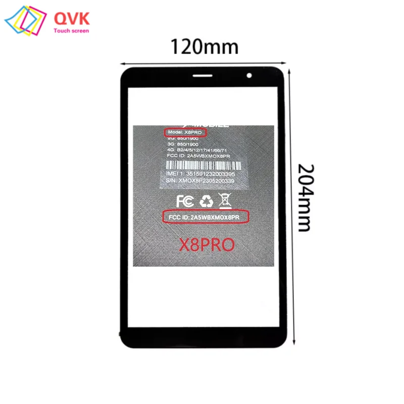 

New 8Inch Black For X Mobile X8 PRO X8PRO 2A5WBXMOX8PR Tablet PC Capacitive Touch Screen Digitizer Sensor External Glass Panel