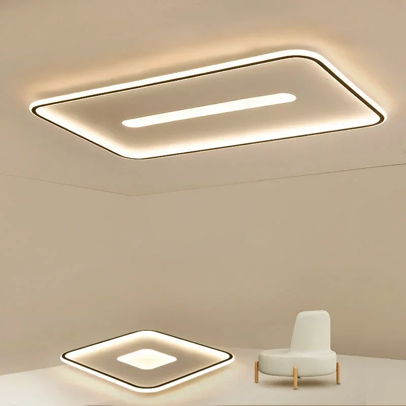 

Deluxe Living Room Light Nordic Cream Style Led Modern Simple Rectangle Ceiling Light Indoor Lighting Lampara Sa Kisame FYCL