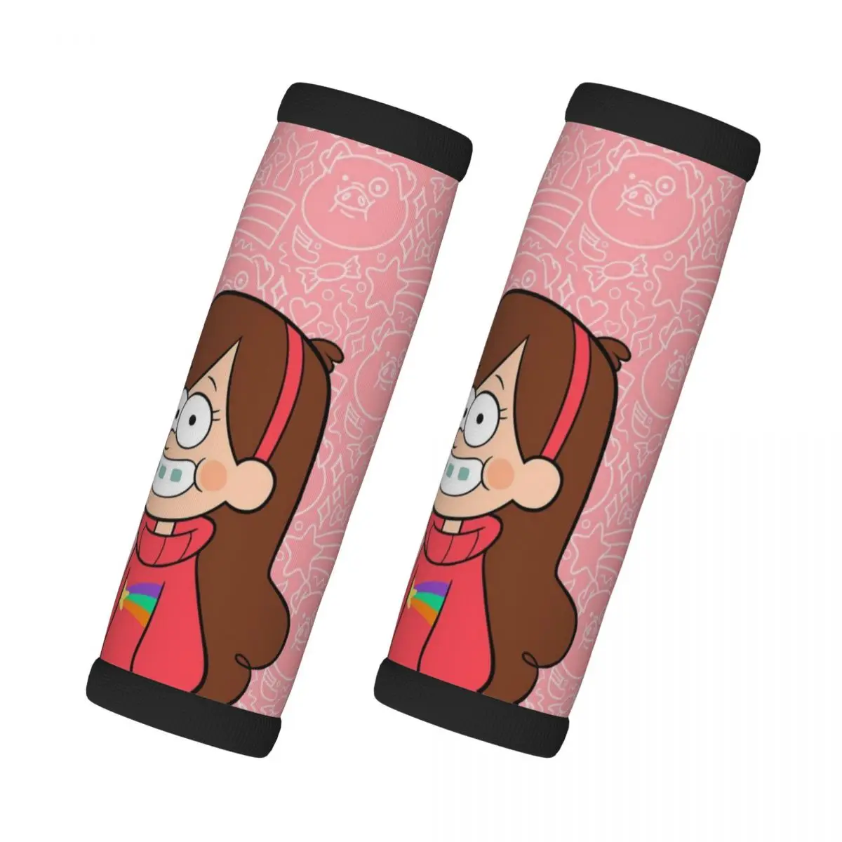 

Пользовательские аниме Gravity Falls, 2 шт., ручка для багажа, мягкая ручка, чехол для ручки, удобный неопреновый чемодан, идентификатор для путешествий