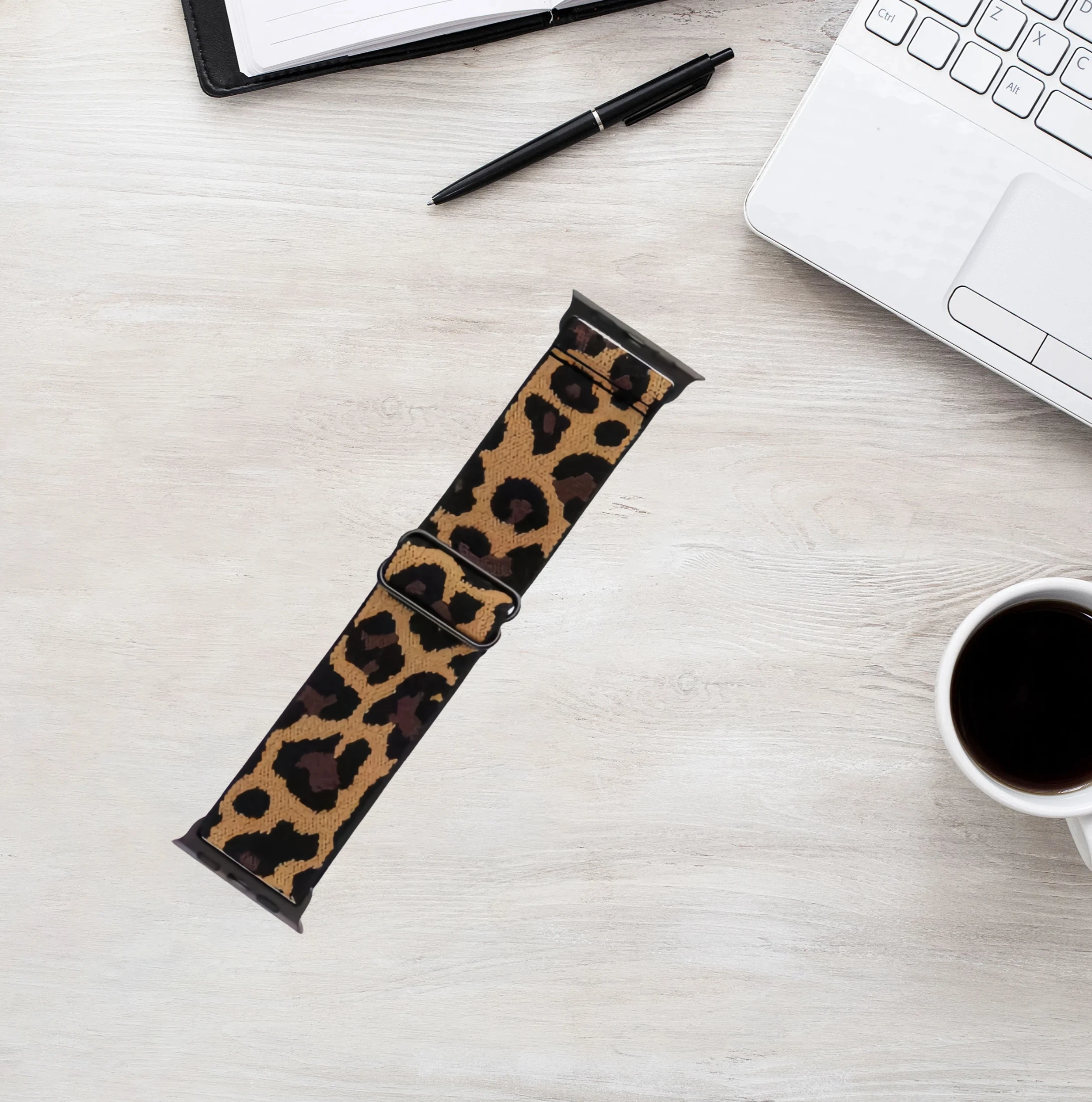 Stretch Nylon Watch Band Compatible with Apple watch strap  Adjustable Leopard Strap For Apple Watch Series 10 9 8 7 6 5 4 3 SE
