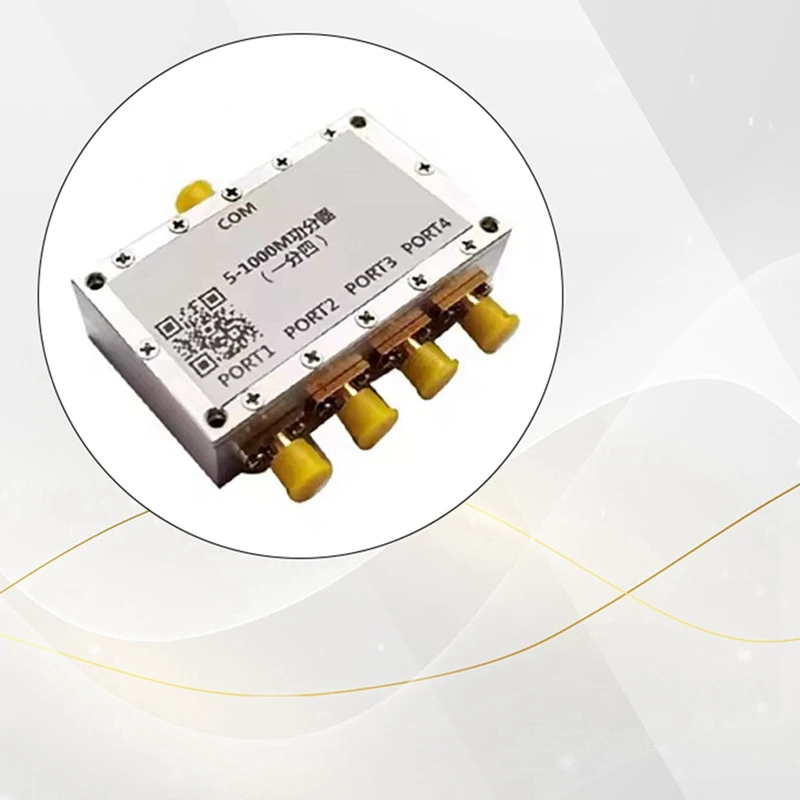 Combinador divisor de potencia RF de 5-1000M, divisor de potencia de 1 a 4 para amplificador de Radio transceptor UHF VHF 433M