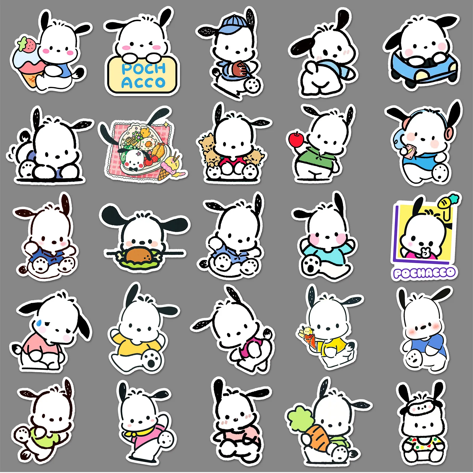 50 Stks/set Sanrio Serie Hoge Kwaliteit Pochacco Stickers Kawaii Pochacco Cartoon Decoratie Diy Hand Account Dagboek Stickers Geschenken