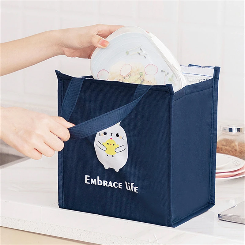 Cartoon Insulation Lunch Bag for Children Portable Large capacity Food Thermal Beach Cooler Picnic Pouch Tote Travel HandBags