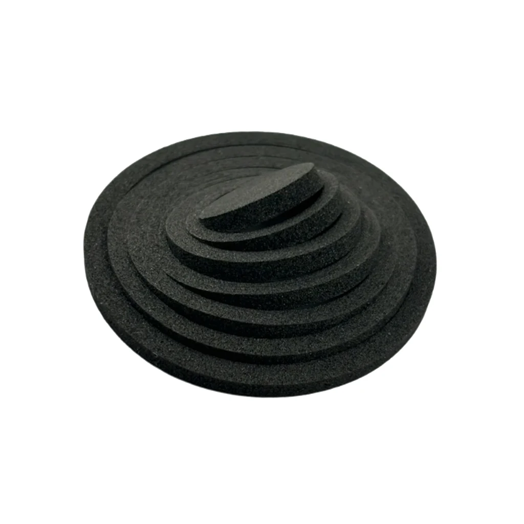 56PCS Adjustable 16/20/25/27/30/35/40/46mm EVA Pads Black Foam Gaskets for Coin Capsules Cases (Coin Capsules Cases Not Include)