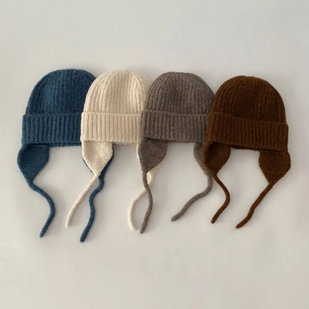 

Модная эластичная шапка-бини, мягкая дышащая детская шерстяная шапка, уютная шапка для защиты ушей, шапка для мальчиков и девочек
