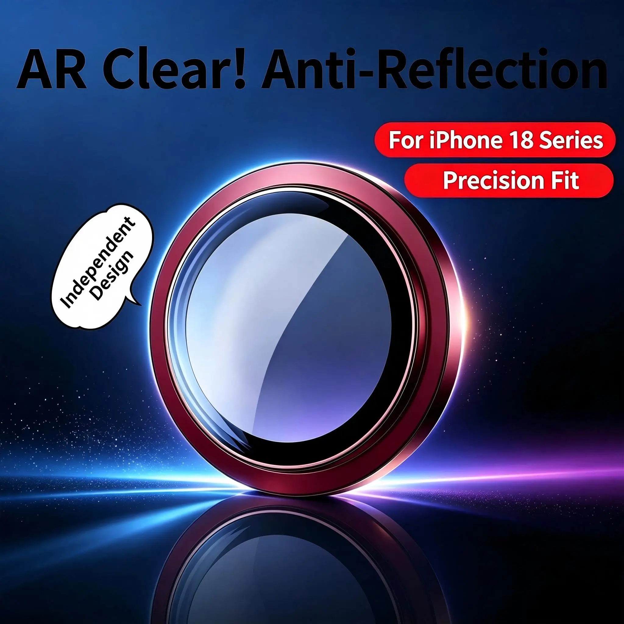 Rear Lenses Protective Film for Apple iPhone 18 Pro Max ProMax 18Pro 18ProMax 2026 Metal Ring Camera Protectors Lens Glass Caps