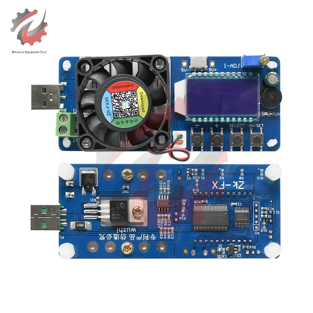 25W 4A 35W 5A Electronic Load Current Voltage Power Tester USB Protection LCD HD Display Adjustable Resistance Unloader