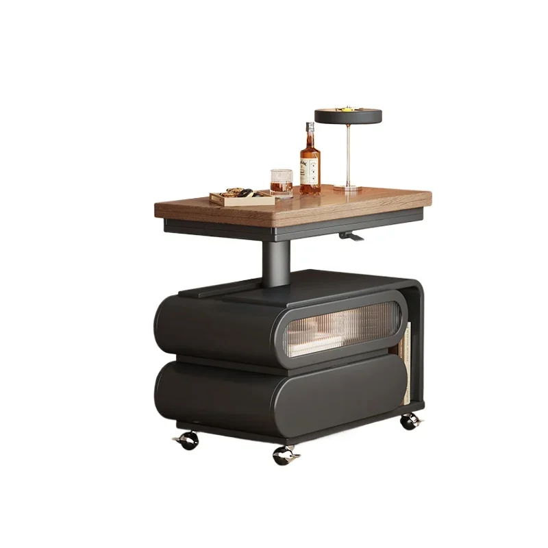 Italian minimalist solid wood lifting coffee table