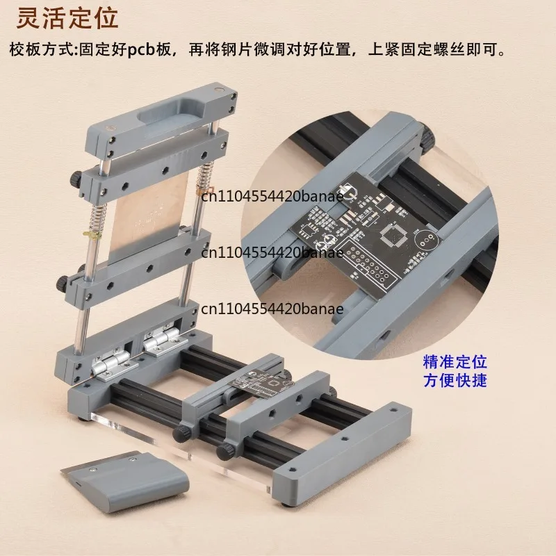 PCB steel mesh solder paste printing table Steel sheet manual micro screen printing machine Manual screen printing table