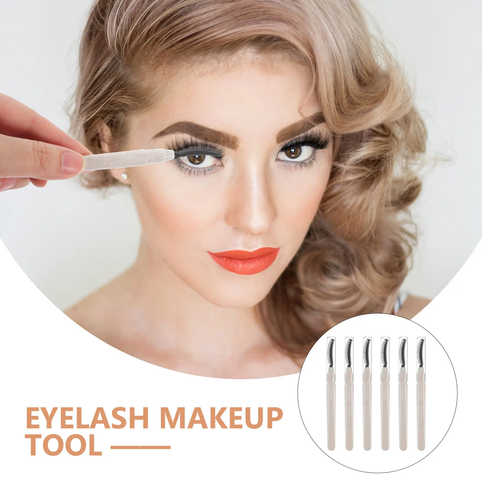 Brosse à cils réutilisable en Micro Silicone, outils de maquillage pour les yeux, brosse de précision à double extrémité pour Application sans taches, 6 pièces