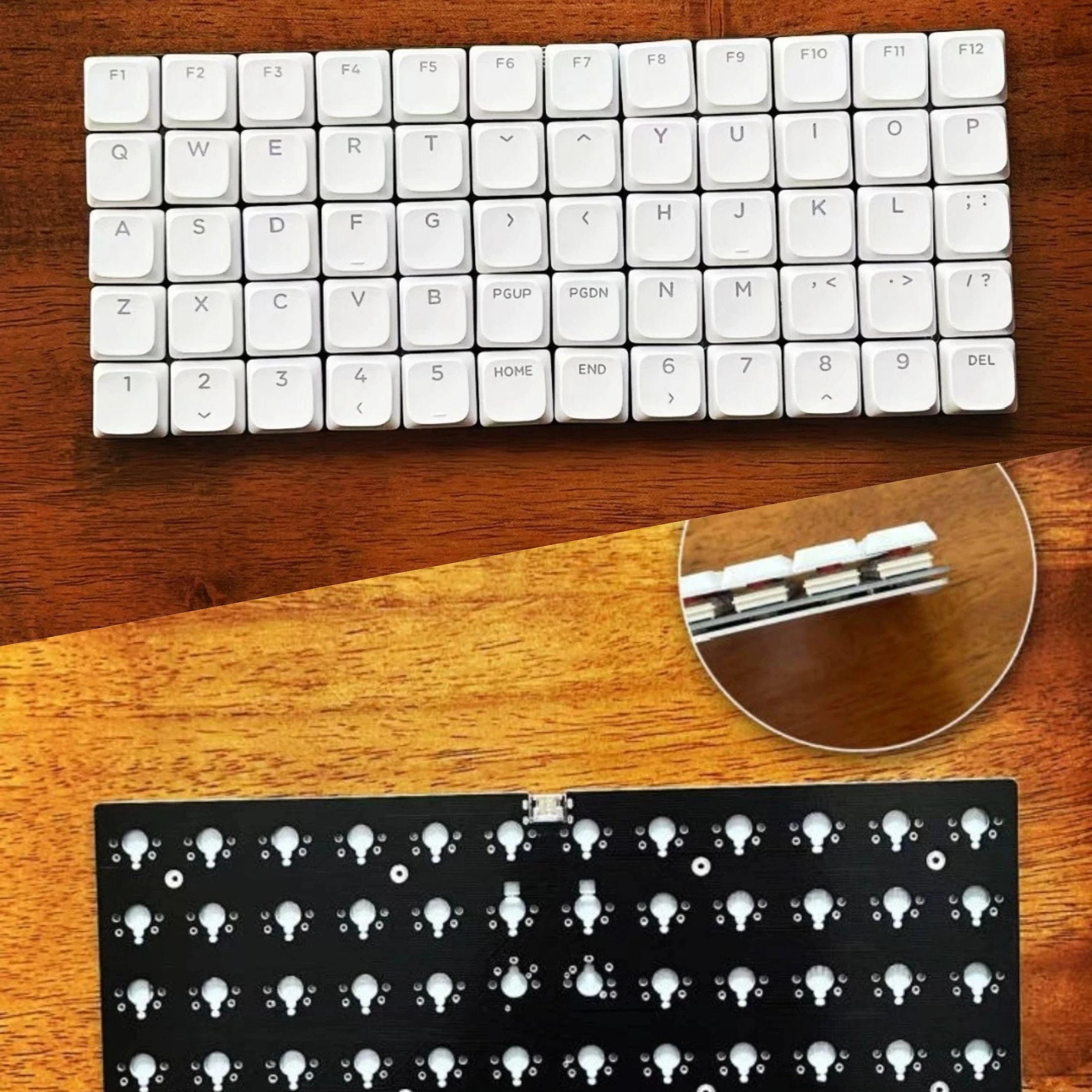 

P60a Low Profile Mechanical Keyboard Preonic Plank FR4 Aluminum Wired Gaming Keyboard 9 Layer Keymap VIAL Soldered Switch NKRO