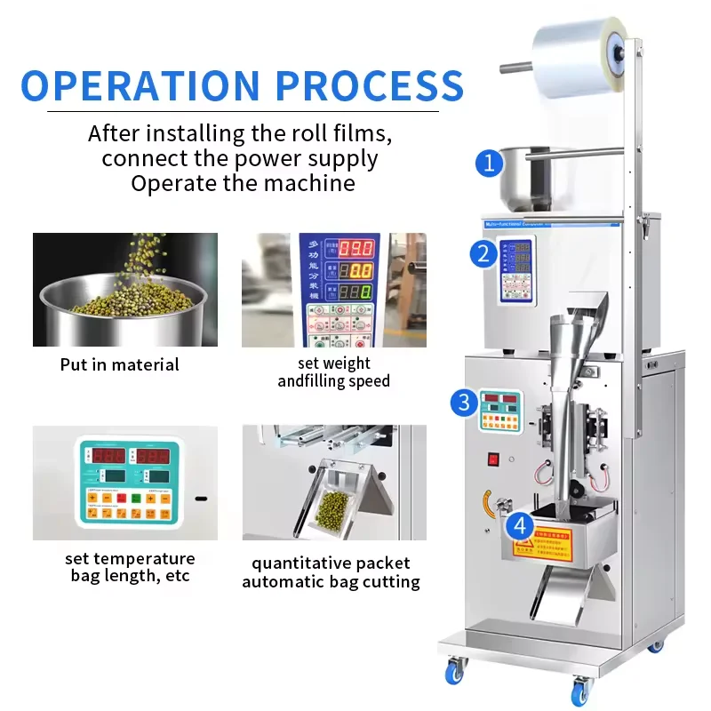 Máquina de embalagem automática de pipoca, Máquina de embalagem de alimentos multimateriais